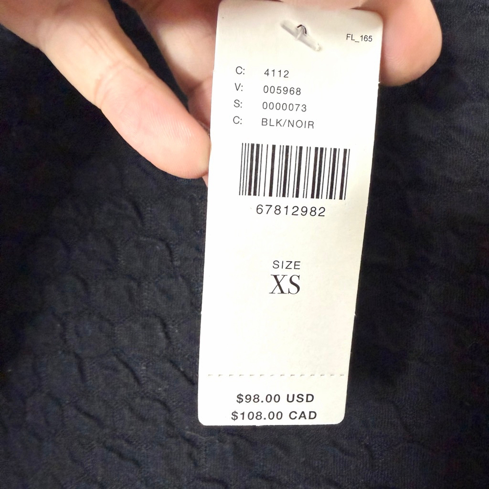 Anthropologie Porridge Black Textured Sweatshirt XS NEW with tags - Picture 6 of 7